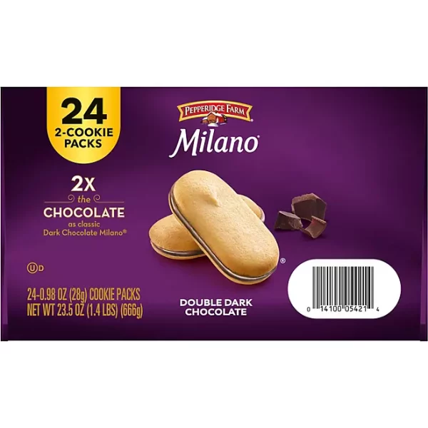 Milano Double Dark Chocolate Cookies, 0.98 oz., 24 pk. - Image 3