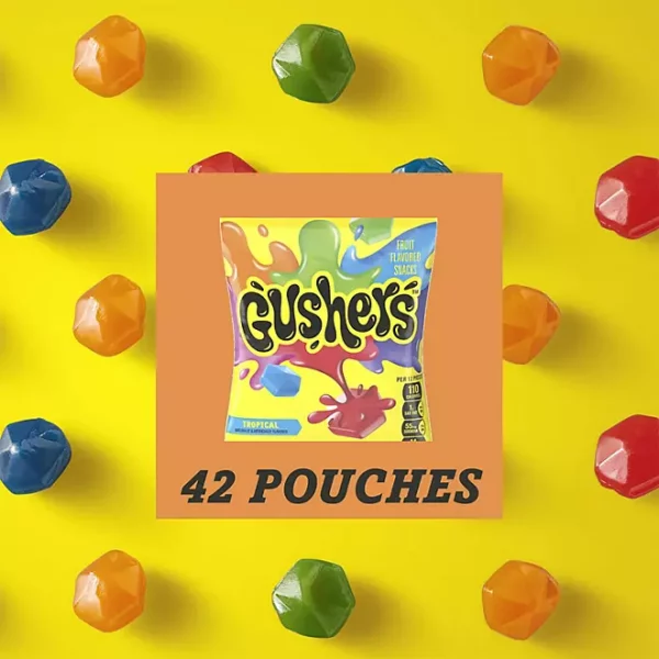 Gushers Strawberry & Tropical Variety Pack Snacks, 0.8 oz., 42 pk. - Image 6