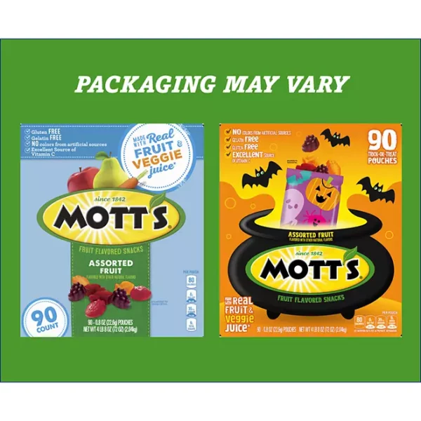 Mott's Assorted Fruit Flavored Snacks, 0.8 oz., 90 pk. - Image 2