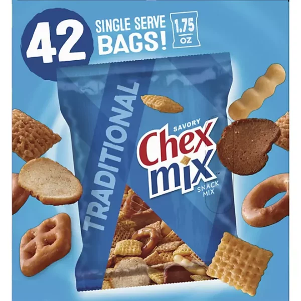 Chex Mix Traditional Savory Snack Mix, 1.75 oz., 42 pk. - Image 3