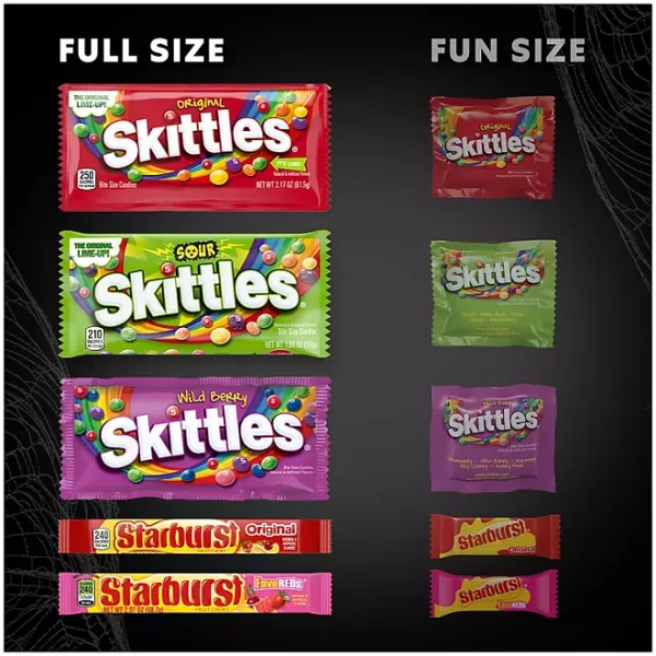 Starburst & Skittles Chewy Candy, Variety Box, Full Size, 30 pk. - Image 4