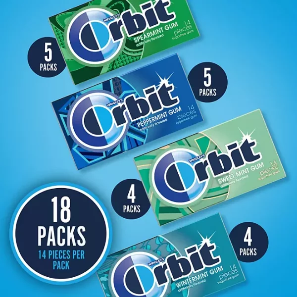 Orbit Mint Sugar Free Chewing Gum, Variety Pack, 14 pcs., 18 pk. - Image 3