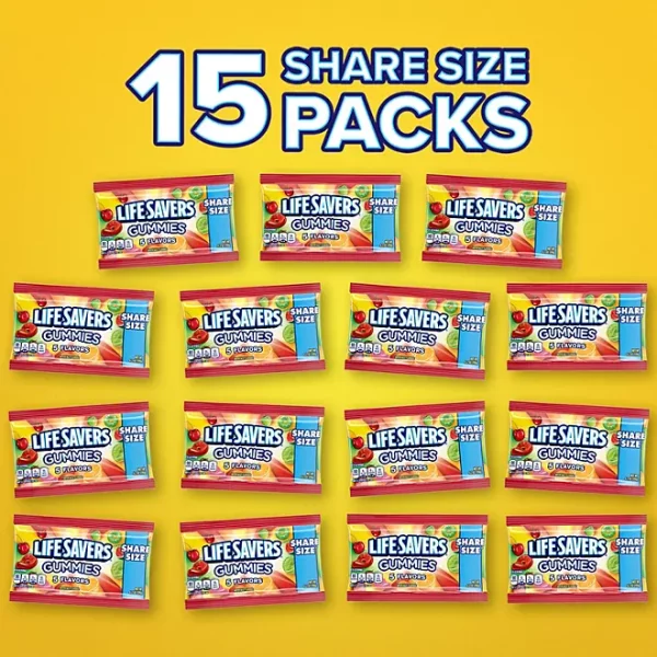 Life Savers Gummy Candy, Share Size, 4.2 oz., 15 pk. - Image 3