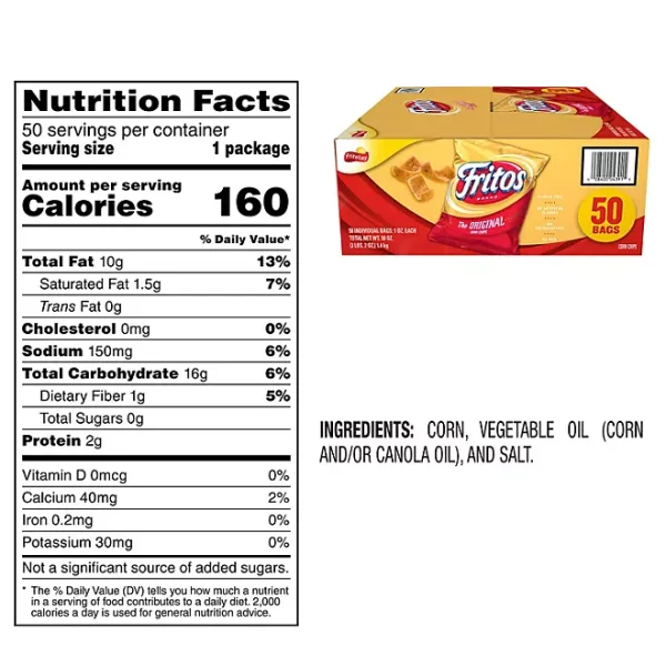 Fritos The Original Corn Chip, 1 oz., 50 pk. - Image 2