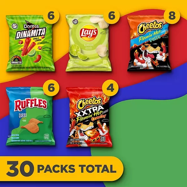 Frito-Lay Fiesta Favorites Mix, Variety Pack Chips & Snacks, 30 pk. - Image 3