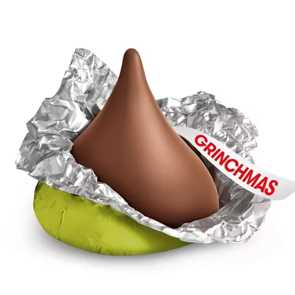 HERSHEY'S KISSES Grinch Christmas Milk Chocolate Candy, 6 oz. - Image 4