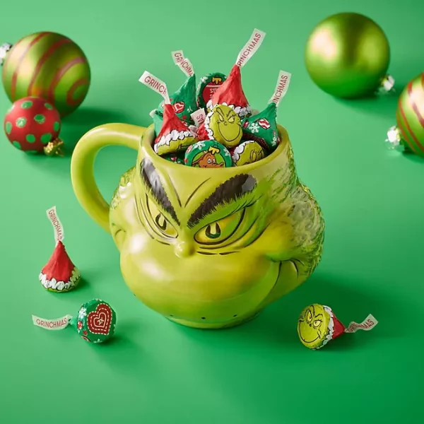 HERSHEY'S KISSES Grinch Christmas Milk Chocolate Candy, 6 oz. - Image 5