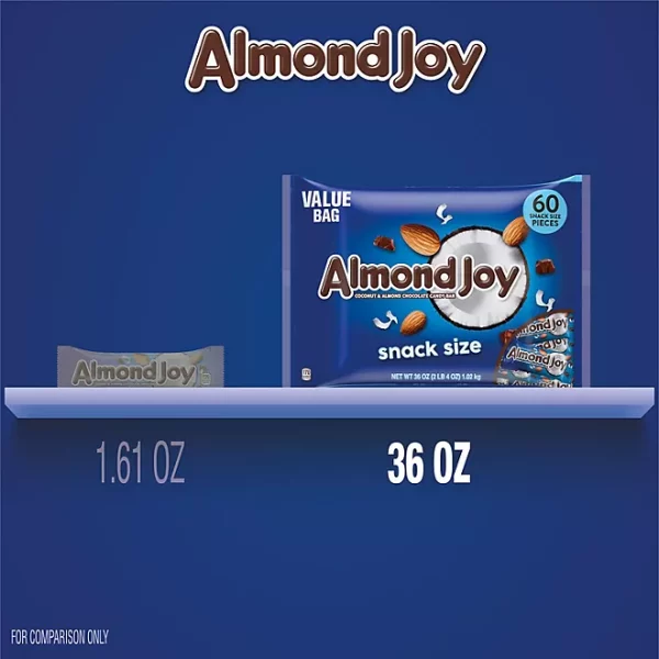 ALMOND JOY Coconut & Almond Chocolate Candy Bar, Snack Size, 60 pcs. - Image 2