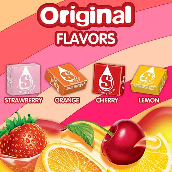 Starburst Original Fruity Chewy Candy, Full Size, 2.07 oz., 36 ct. - Image 3