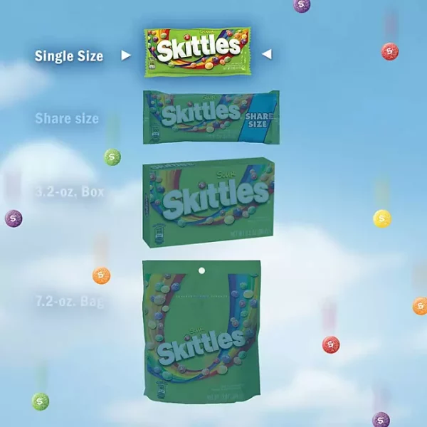 Skittles Sour Fruity Chewy Candy, Full Size, 1.8 oz., 24 pk. - Image 4