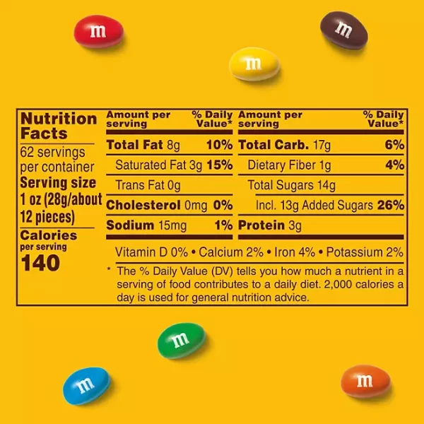 M&M'S Peanut Milk Chocolate Candy, 62 oz. - Image 3