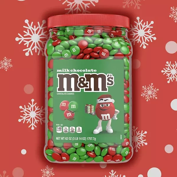 M&M'S Christmas Milk Chocolate Candy, 62 oz.