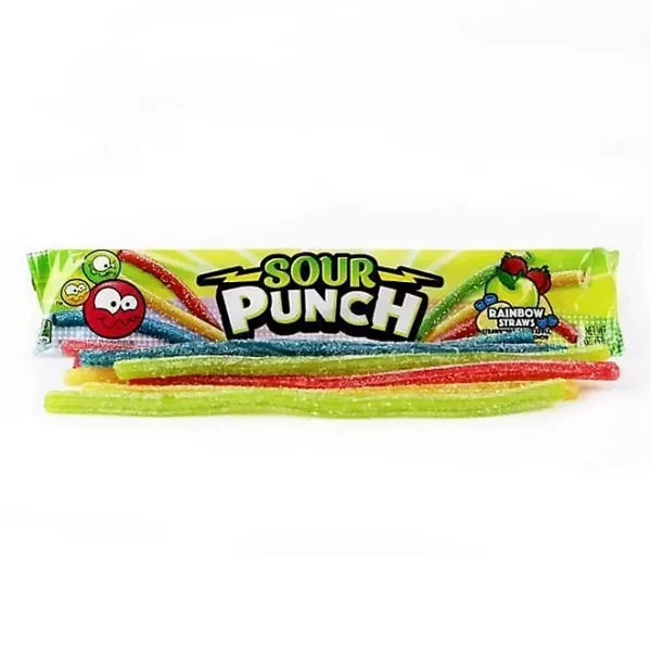 SOUR PUNCH Rainbow Straws, Chewy Candy, 2 oz., 24 ct. - Image 3