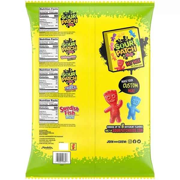 SOUR PATCH KIDS and SWEDISH FISH Candy, Fun Size, 200 pk. - Image 3