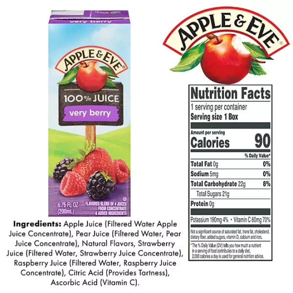 Apple & Eve 100% Juice Variety Pack, 6.75 fl. oz., 36 pk - Image 3