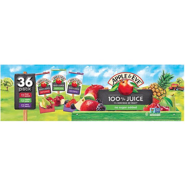 Apple & Eve 100% Juice Variety Pack, 6.75 fl. oz., 36 pk