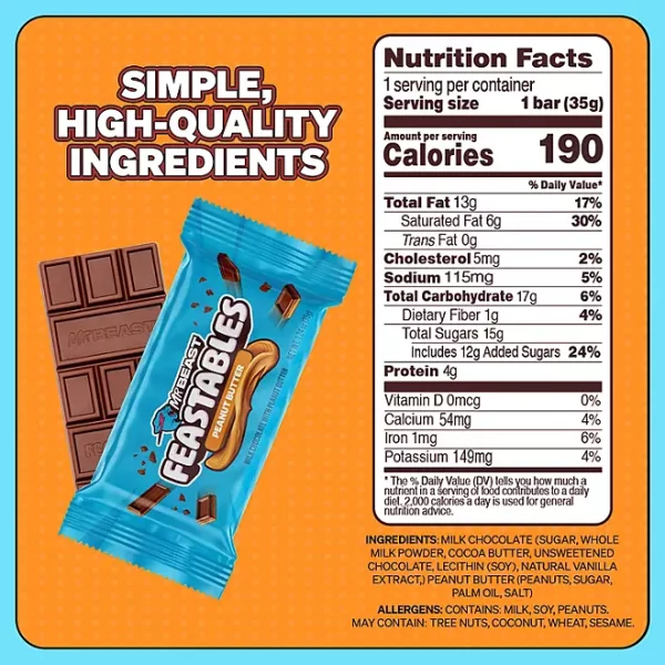 Feastables MrBeast Variety Pack Milk Chocolate Bars, 1.24 oz., 24 pk. - Image 3