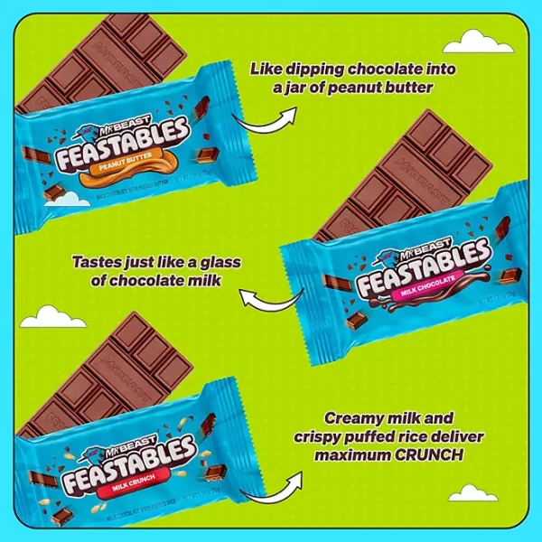 Feastables MrBeast Variety Pack Milk Chocolate Bars, 1.24 oz., 24 pk. - Image 4