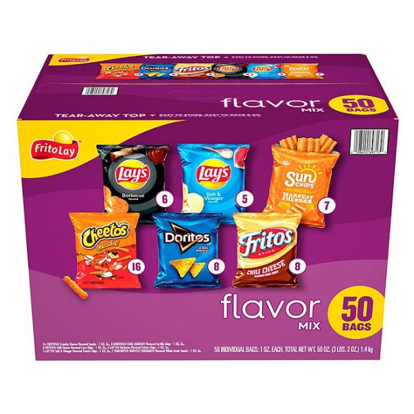 Frito-Lay Flavor Mix Variety Pack Chips, 50 pk.