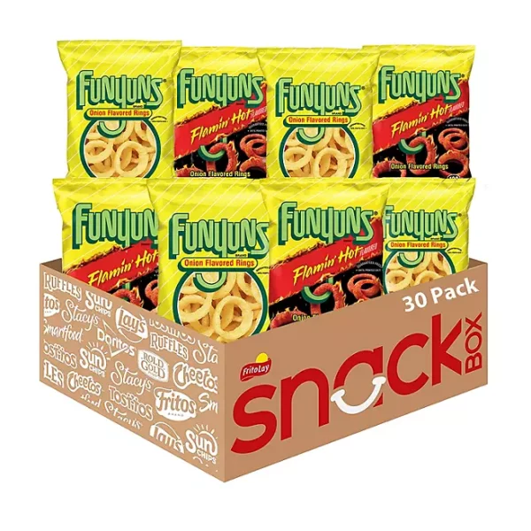 Funyuns Onion Flavored Rings, Variety Pack, 1.25 oz., 30 pk.