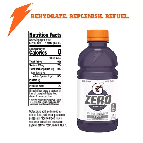 Gatorade Zero Sugar Thirst Quencher, Variety Pack 12 fl. oz., 28 pk. - Image 4