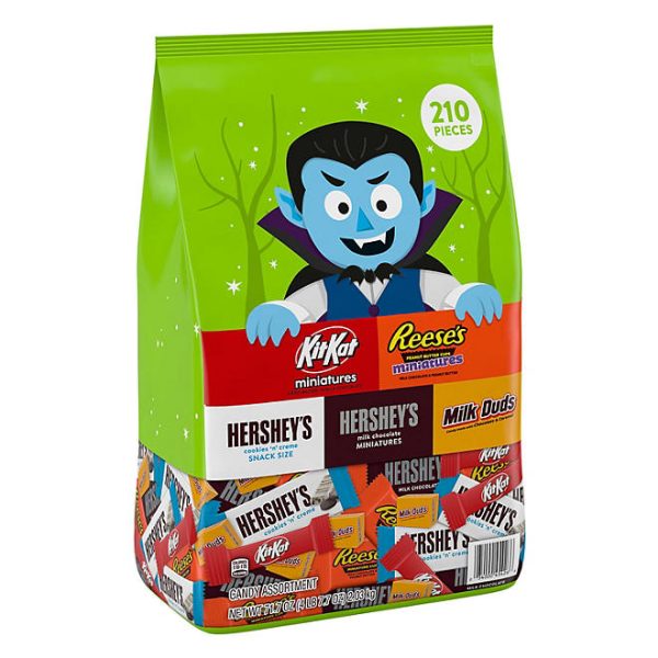 Hershey Halloween Variety Pack Candy, Mini & Snack Size, 210 pcs.