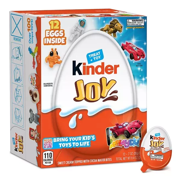 Kinder Joy Eggs, Treat Plus Toy, 0.7 oz., 12 pk.