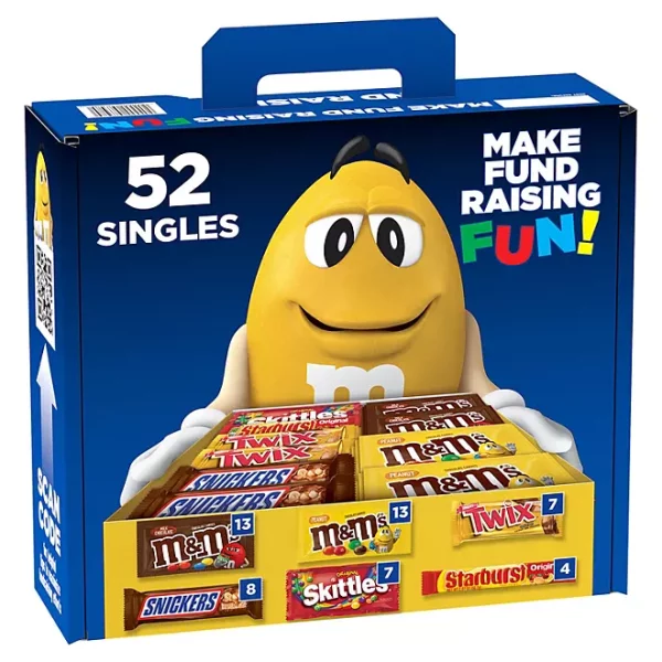 Mars Fundraiser Variety Pack Candy Bars, Full Size, 52 pk.