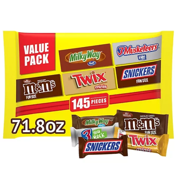 Mars Milk Chocolate Variety Pack Candy, 145 pcs.