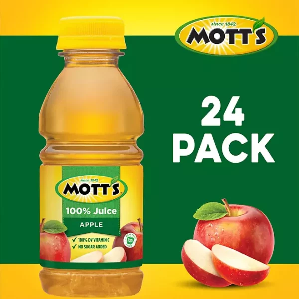 Mott's 100% Original Apple Juice 8 fl. oz. bottles, 24 pk. - Image 2