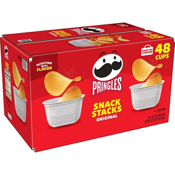 Pringles Snack Stacks Original Potato Crisps, 0.67 oz., 48 pk.