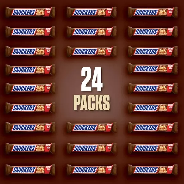 Snickers Chocolate Candy Bars Share Size, 3.29 oz., 24 pk. - Image 3