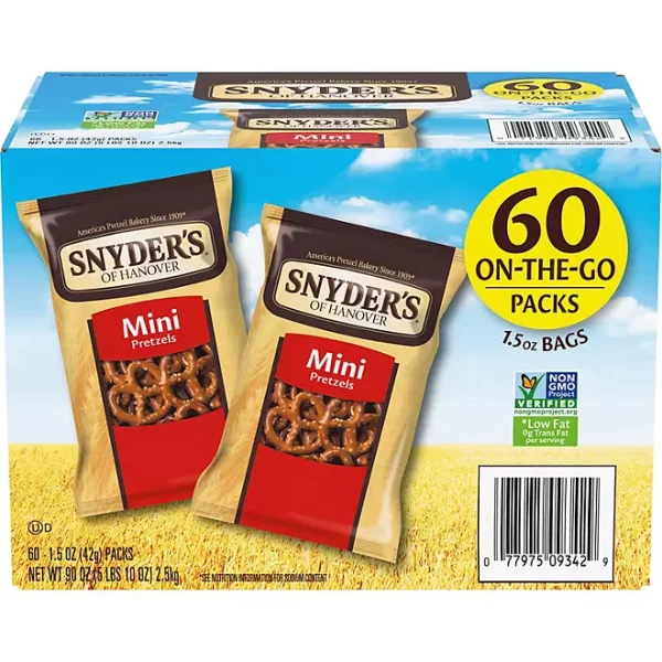 Snyder's Mini Pretzels, 1.5 oz., 60 pk.